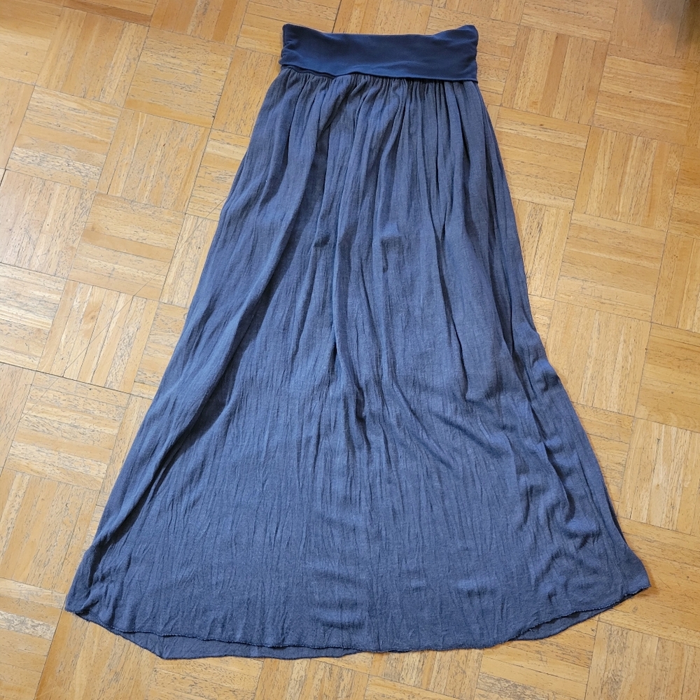 Tempo Paris Steel Blue Maxi Skirt